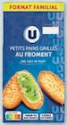 Petits Pains Grillés au Froment - U dans le catalogue Super U