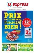 Catalogue U Express à Saint-Marc-Jaumegarde, avec 24 pages Prospectus U Express à Saint-Marc-Jaumegarde, "Des prix qui tombent vraiment bien !", 24 pages, 15/06/2021 - 26/06/2021