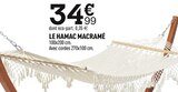 LE HAMAC MACRAMÉ en promo chez Centrakor Nîmes à 34,99 €