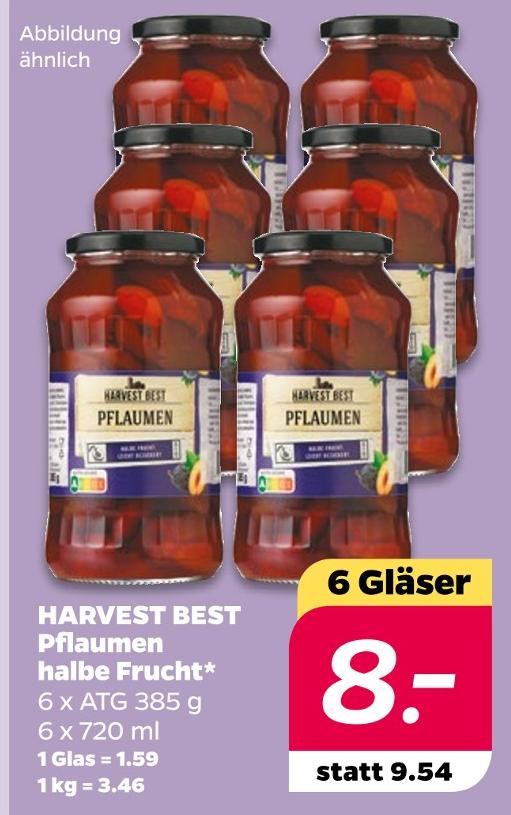 Pflaumen halbe Frucht