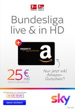 Sky Prospekt für Neumarkt mit 4 Seiten Sky Prospekt für Neumarkt: "Bundesliga live & in HD", 4 Seiten, 27.07.2021 - 29.07.2021