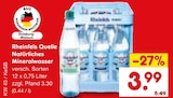 Natürliches Mineralwasser im Angebot bei Netto Marken-Discount in Hürth Natürliches Mineralwasser Angebote von Rheinfels Quelle bei Netto Marken-Discount Hürth für 3,99 €