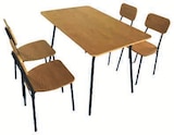 Ensemble table + 4 chaises en promo chez Hyper U Saint-Nazaire à 95,99 €