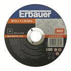 Disques à tronçonner métal 125 mm x 1 mm x 22,2 mm - ERBAUER - Screwfix à Le Havre Disques à tronçonner métal 125 mm x 1 mm x 22,2 mm - ERBAUER en promo chez Screwfix Le Havre à 6,79 €
