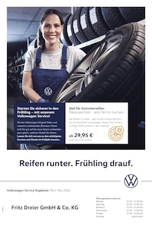 Aktueller Volkswagen Prospekt (Bad Oeynhausen, 1 Seite zum blättern Volkswagen Prospekt Der Frühling startet mit Power mit 1 Seite