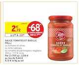 Sauce Tomates et Basilic - Polli en promo chez Intermarché Argenteuil à 0,87 €