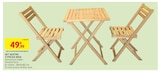 Set Bistro 3 Pièces Bois - Intermarché Hyper à Versailles Set Bistro 3 Pièces Bois en promo chez Intermarché Hyper Versailles à 49,99 €