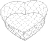 Drahtkorb Herzform, weiß von Dekorieren & Einrichten im aktuellen dm-drogerie markt Prospekt für 3,25 €
