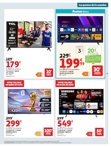 Promotion Télévision dans le prospectus Auchan Hypermarché, valable du 30/06/2026 au 12/07/2026 Promo Télévision dans le catalogue Auchan Hypermarché du moment à la page 45