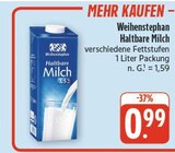 Haltbare Milch Angebote von Weihenstephan bei nah und gut Bautzen für 0,99 €