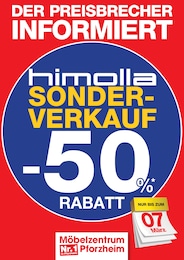 Möbelzentrum Pforzheim Prospekt: "HIMOLLA SONDERVERKAUF", 1 Seite, 05.02.2026 - 07.03.2026