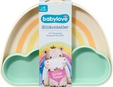 Teller Silikon mit Trennschale Regenbogen mint/creme im dm-drogerie markt Prospekt Teller Silikon mit Trennschale Regenbogen mint/creme von babylove im aktuellen dm-drogerie markt Prospekt für 8,45 €