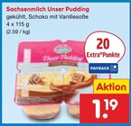 Unser Pudding von Sachsenmilch im aktuellen Netto Marken-Discount Prospekt für 1,19 €
