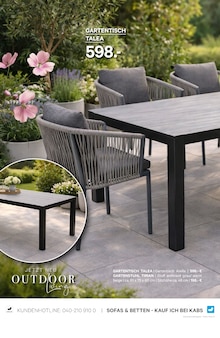 Gartensitzmöbel im Kabs Prospekt "WOHNEN UNTER FREIEN HIMMEL" mit 12 Seiten (Leipzig)