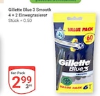 Blue 3 Smooth im Angebot bei GLOBUS in Zwickau Blue 3 Smooth Angebote von Gillette bei GLOBUS Zwickau für 2,99 €