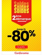Catalogue Conforama "Soldes, 2ème démarque, jusqu'à -80%", 1 pages, à Montesson, 15/01/2020 - 04/02/2020 Prospectus Conforama "Soldes, 2ème démarque, jusqu'à -80%", 1 pages, à Montesson, 15/01/2020 - 04/02/2020