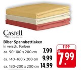 Biber Spannbettlaken Angebote von Castell bei E center Aalen für 7,99 €