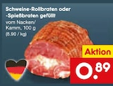 Schweine-Rollbraten Angebote bei Netto Marken-Discount Mühlhausen für 0,89 €