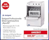Professionelle Gläserspülmaschine „Aqua A3“ von Stalgast im aktuellen METRO Prospekt für 1.070,99 €