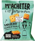 SABLÉS BIO OLIVES ET THYM - RAMDAM à 2,79 € dans le catalogue Intermarché Super