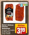 Schweine-Nackensteaks im Angebot bei REWE in Böblingen Schweine-Nackensteaks Angebote von Butcher’s Barbecue bei REWE Böblingen für 3,99 €