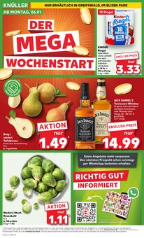 Jack Daniels im Kaufland Prospekt "Sonderbeilage" mit 8 Seiten (Greifswald)