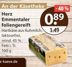 Herz Emmentaler foliengereift im aktuellen V-Markt Prospekt für 0,89 €