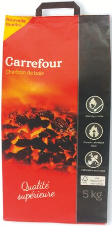 Charbon de bois - Carrefour Market à Lille Charbon de bois en promo chez Carrefour Market Lille à 11,98 €