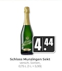 Aktuelles Schloss Munzingen Sekt Angebot bei Hieber in Freiburg (Breisgau) ab 4,44 €