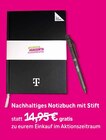 Nachhaltiges Notizbuch mit Stift bei Telekom Shop im Angebot Nachhaltiges Notizbuch mit Stift im aktuellen Telekom Shop Prospekt