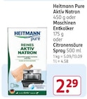 Pure Aktiv Natron oder Maschinen Entkalker oder Citronensäure Spray Angebote von Heitmann bei Rossmann Hanau für 2,29 €