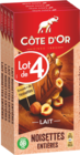Tablettes de chocolat au lait noisettes entières - CÔTE D’OR en promo chez Migros France Annemasse à 6,72 €