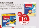 Schwammtuch im V-Markt Prospekt Schwammtuch von Vileda im aktuellen V-Markt Prospekt für 1,79 €