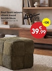 Pouf Scott velours côtelé tressé 36×38×36cm - Maxi Bazar à Créteil Pouf Scott velours côtelé tressé 36×38×36cm en promo chez Maxi Bazar Créteil à 39,99 €