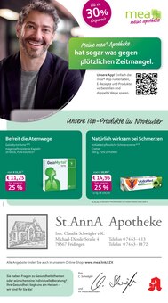 Aktueller mea - meine apotheke Prospekt "Unsere November-Angebote" Seite 1 von 4 Seiten für Fridingen