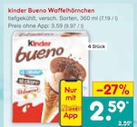 Aktuelles Bueno Waffelhörnchen Angebot bei Netto Marken-Discount in Bochum ab 2,59 €