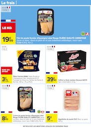 Prix et réduction Poulet Fermier dans le prospectus Carrefour en cours Offre Poulet Fermier dans le catalogue Carrefour du moment à la page 34