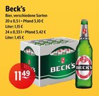 Beck's Angebote von Beck's bei Getränke Hoffmann Hilden für 11,49 €