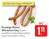 Knackige Wiener Würstchen lang bei EDEKA im Fränkisch-Crumbach Prospekt für 1,11 €