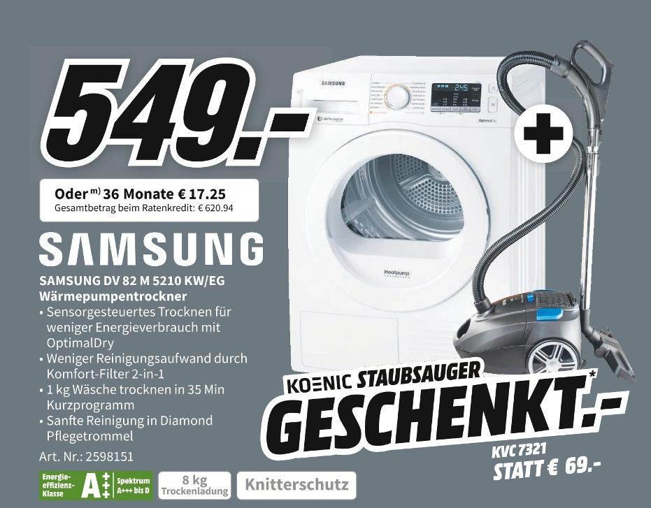 Media-Markt Kaufbeuren - DV 82 M 5210 KW/EG Wärmepumpentrockner DV 82 M 5210 KW/EG Wärmepumpentrockner Angebot bei Media-Markt Kaufbeuren im Prospekt Top Angebote