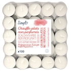 Lot de 100 bougies chauffe-plat blanches - SIMPLE en promo chez Carrefour Lot de 100 bougies chauffe-plat blanches - SIMPLE dans le catalogue Carrefour