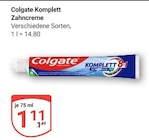 GLOBUS Erfurt - Komplett Zahncreme Angebot im Prospekt Komplett Zahncreme bei GLOBUS im Erfurt Prospekt für 1,11 €