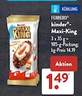 Kinder Maxi King im ALDI SÜD Prospekt Kinder Maxi King von Ferrero im aktuellen ALDI SÜD Prospekt für 1,49 €