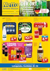 Coca Cola im Netto Marken-Discount Prospekt in Frankenthal Aktueller Netto Marken-Discount Prospekt mit Coca Cola, "DER ORT, AN DEM DU IMMER AUSGEZEICHNETE PREISE FINDEST.", Seite 1