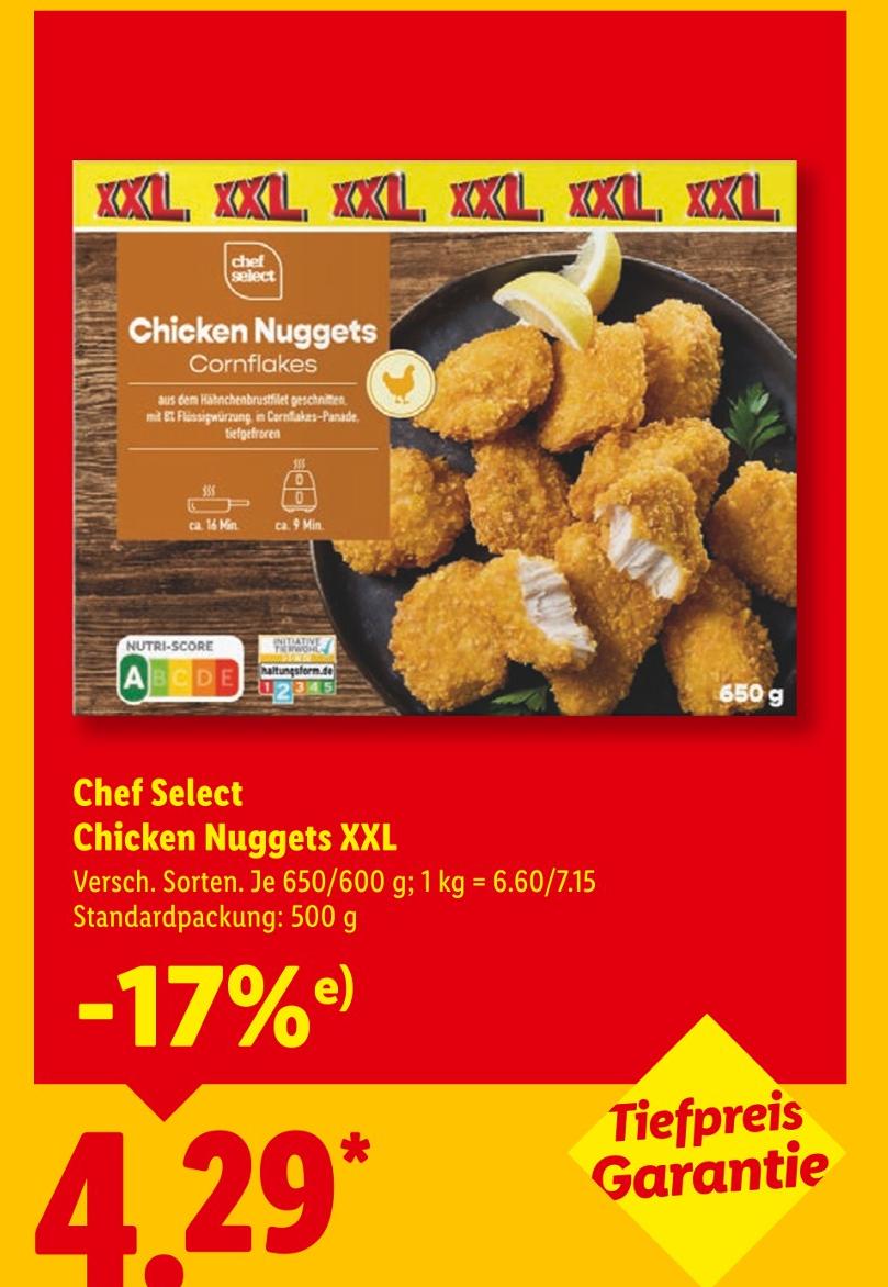 Chicken Nuggets XXL Standardpackung 500 g