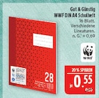 WWF DIN A4 Schulheft im Angebot bei Marktkauf in Nürnberg WWF DIN A4 Schulheft Angebote von Gut & Günstig bei Marktkauf Nürnberg für 0,55 €