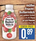 Aktuelle Milch Angebote bei EDEKA in München Aktuelles Frucht-Buttermilch Erdbeere Angebot bei EDEKA in München ab 0,89 €