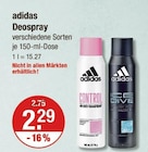 Deospray von adidas im aktuellen V-Markt Prospekt für 2,29 €