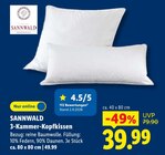 3-Kammer-Kopfkissen im Angebot bei Lidl in Duisburg 3-Kammer-Kopfkissen Angebote von SANNWALD bei Lidl Duisburg für 39,99 €