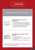 Catalogue Lapeyre à Villabé, avec 1 pages Prospectus Lapeyre à Villabé, "Informations spéciales", 1 pages, 12/05/2020 - 31/05/2020